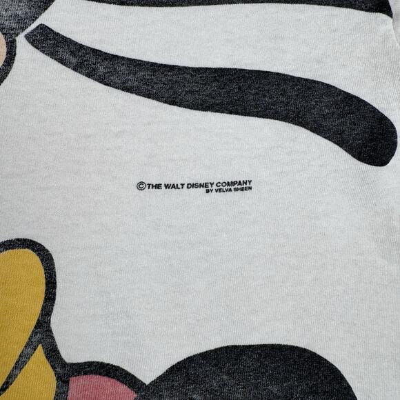 Vintage Velva Sheen Mickey Mouse T-Shirt Mens M/L Shirt White Goofy Minnie Retro - Picture 4 of 7